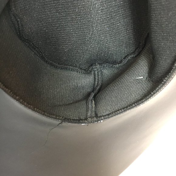 70’s Style Blk Faux Leather Pimp Big Daddy Hat Vtg - Picture 11 of 12
